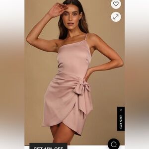 Lulu's Asymmetrical Dusty Rose Dress